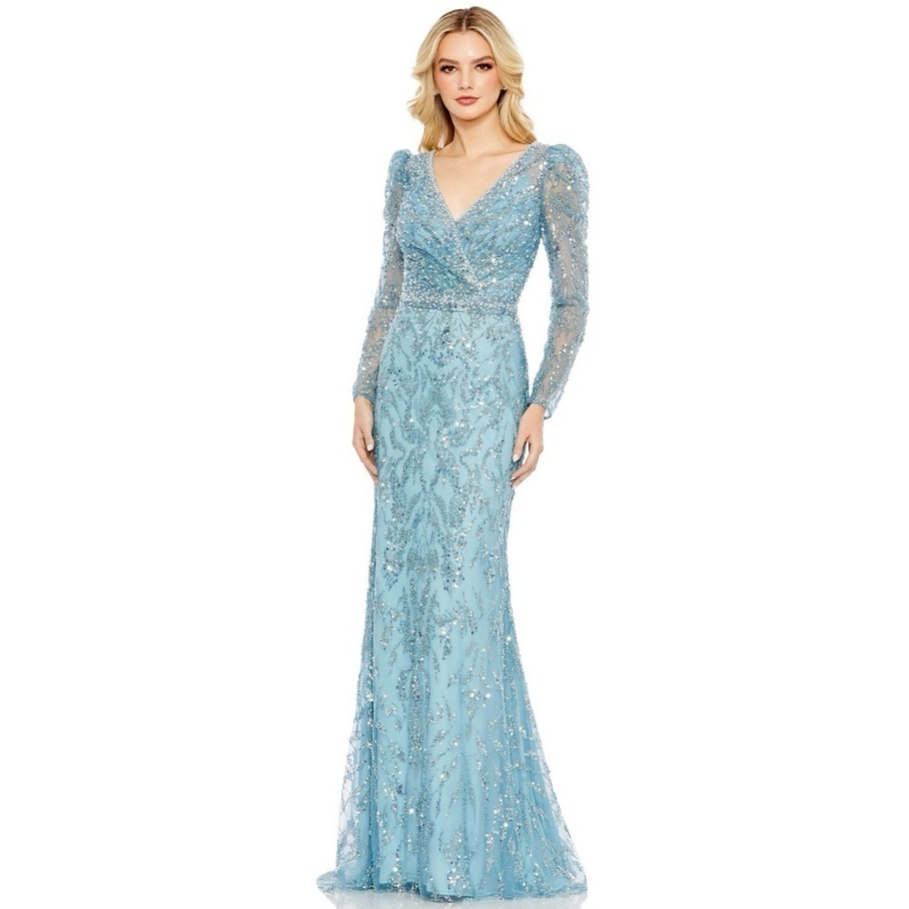 Mac Duggal 20442 NWT Surplice Bodice Embellished Dress